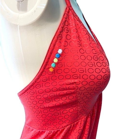 Coogi, Y2K VTG Vibrant Red Maxi Dress, Instantly Slimming w/Stretch & Halter,S - Picture 5 of 15